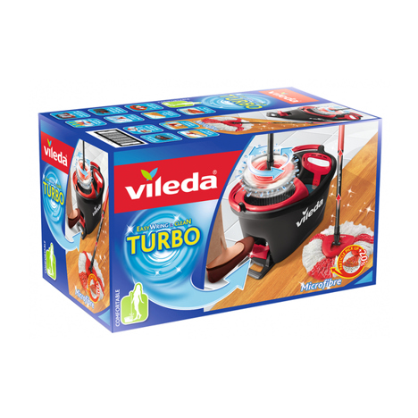 Vileda Easywring & Clean Turbo Mopp Wolle Rot | Weiß