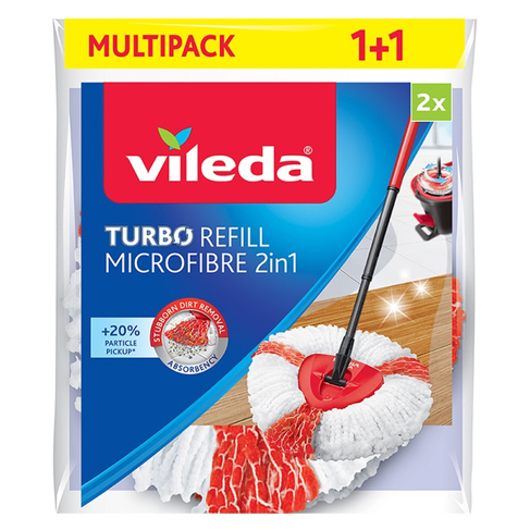 Vileda 4023103198227 Mop-Zubehör Wischbezug Rot | Weiß