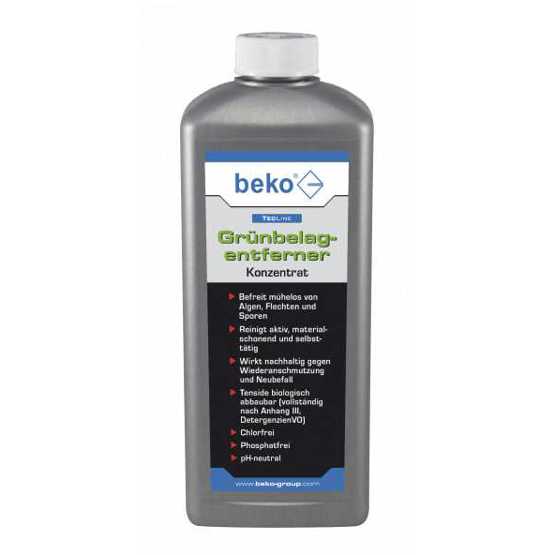 Grünbelagentferner Konzentrat - 1000 ml Flasche für Steinflächen