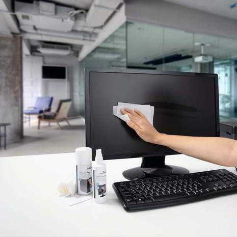 Effektives PC-Reinigungsset - Reinigungsspray für Bildschirme und Gehäuse