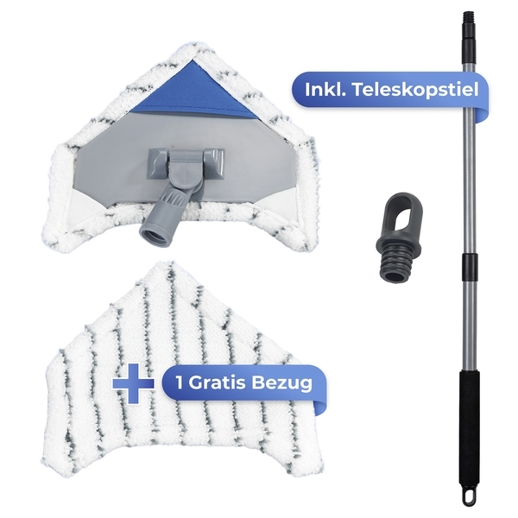 Maximex Multiflex-Wischer inkl. Teleskopstiel | für Fliesen | Fenster und Böden geeignet