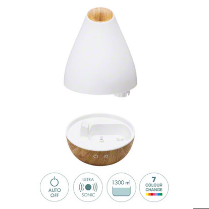Ultraschall Luftbefeuchter Aroma Diffuser | edle Holzoptik | Raumluftbefeuchter