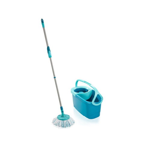 Leifheit Clean Twist Mop Ergo mobile Wischsystem & -eimer Einzeltank Blau