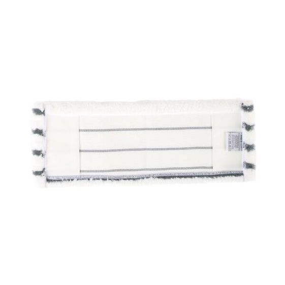 Wischmopp mit Borstenstreifen | weiß | 40 cm | Polyester/Mikrofaser graue Streifen