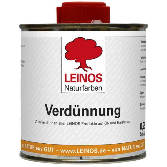 LEINOS 200 Verdünnung 0,25 Liter | Zum Verdünnen aller öligen Produkte sowie zur Reinigung der Arbeitsgeräte. Auch als Fleckentferner geeignet.