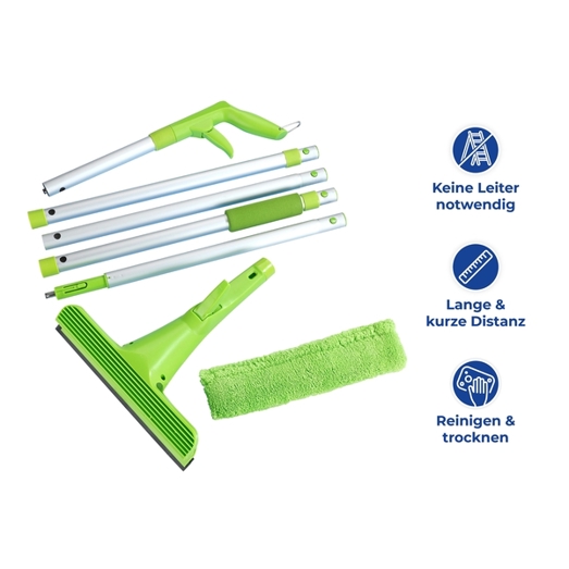 Maximex Sprüh-Fensterwischer extra lang | Wischbreite von 27 bis 420 cm