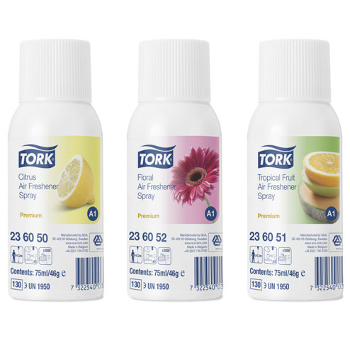 Tork Lufterfrischer Sprays Starter Pack 972000 / 1 Spender + 3 Sprays