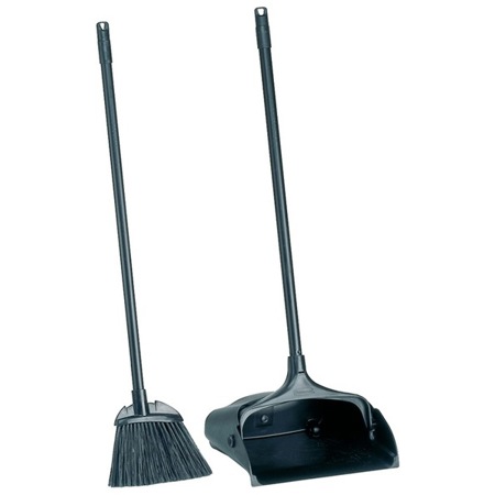 Standmüllschaufel Stiel m.Schaufel u.Besen schwarz RUBBERMAID