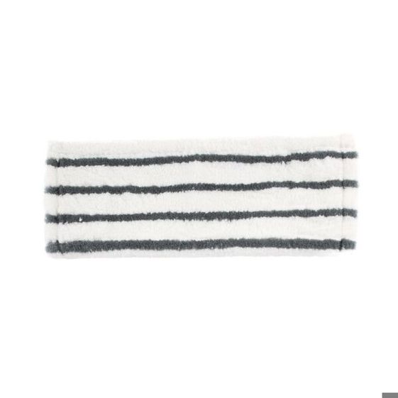 Wischmopp mit Borstenstreifen | weiß | 40 cm | Polyester/Mikrofaser graue Streifen