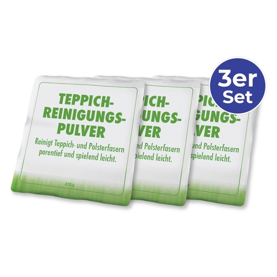 Maximex Teppich-Reinigungspulver 3er Set | Staubarm und schnelltrocknend