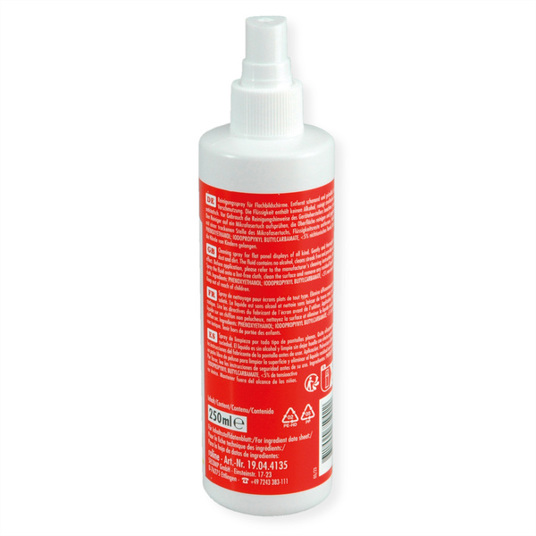 Bildschirmreiniger Spray 250 ml mit Mikrofasertuch - Optimal für TFT-Displays