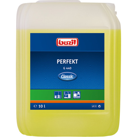 Alkalischer Intensivreiniger - 10L Kanister - Bodenreiniger - pH-Wert 13,5 - Gelbgrün