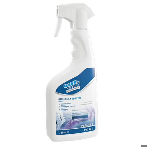 CLEAN and CLEVER PROFESSIONAL Geruch-Ex Toilette PRO 52-2 Luftverbesserer für den Einsatz in allen Nass- & Sanitärbereichen 750 ml750 ml