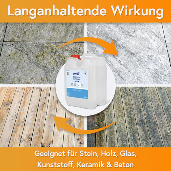Grünbelagentferner Konzentrat - 5,0 l für Steinreiniger