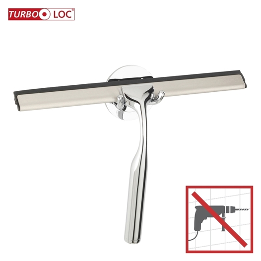 WENKO Badezimmerwischer Terni Plus | Duschabzieher mit Turbo-Loc Wandbefestigung
