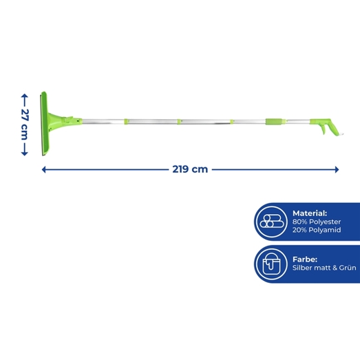 Maximex Sprüh-Fensterwischer extra lang | Wischbreite von 27 bis 420 cm