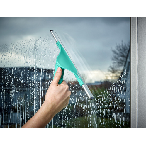 Leifheit 514257 Fensterreinigungsgerät 28 cm Schwarz | Grau | Türkis