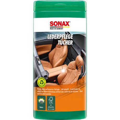 SONAX 04123000 LederPflegeTücher Box 25 Stück