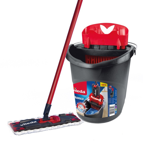 Vileda Ultramax Mop Set Mopp Trocken&Nass Schwarz | Rot