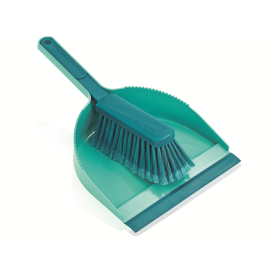 Leifheit 41401 Kehrblech/Kehrblech-Set Blau | Türkis Schaufel & Besen im Set