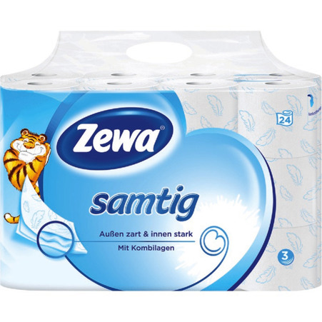 Zewa 380004 Toilettenpapier bewährt Lufterfrischer 3-lagig | 24 Rollen Hygieneart