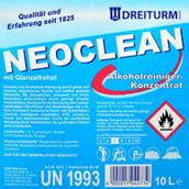 Neoclean Alkohol-Reiniger 10L | Effektive Reinigung für wasserbeständige Oberflächen